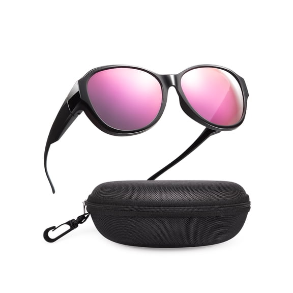 TINHAO Polarized Fit Over Glasses Sunglasses for Women Men Wrap Around Sunglasses for Driving
