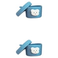 thumbnail image 1 of Monstrate Versátiles Cestas Tejidas Para Almacenar Y Organizar Con Estilo Y Durabilidad Cesta De Almacenamiento Lavable Y Plegable Con Azul Con azul con tapa S 2piezas, 1 of 4