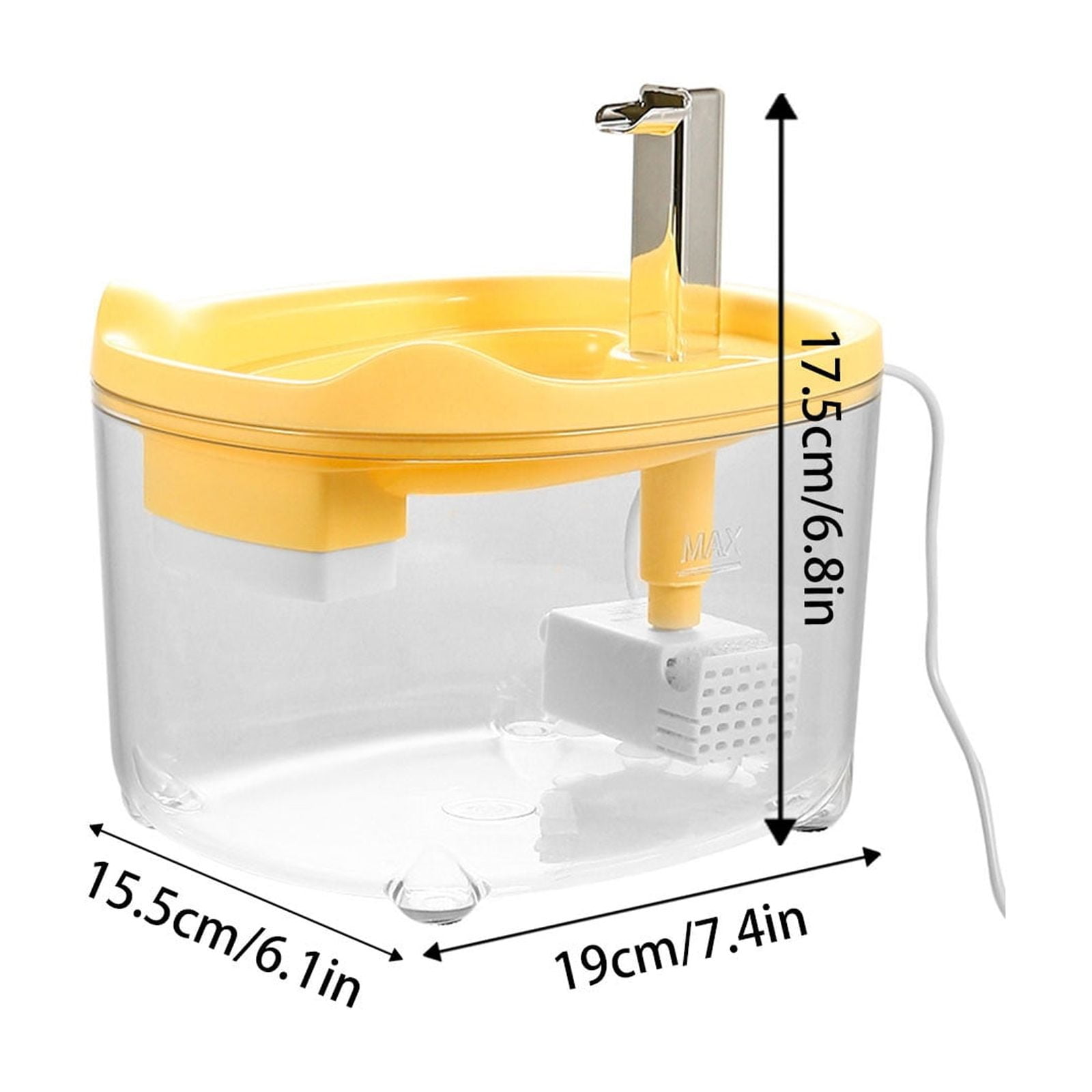 Automatic Feeders Silent Pet Water Dispenser for Cats and Dogs - Enhanced Visibility and Hassle- Hydration Solution