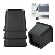 EBTOOLS 4Pcs 3 inch Furniture Raisers Adjustable Bed Chair Riser Wide Feet Lift Stands