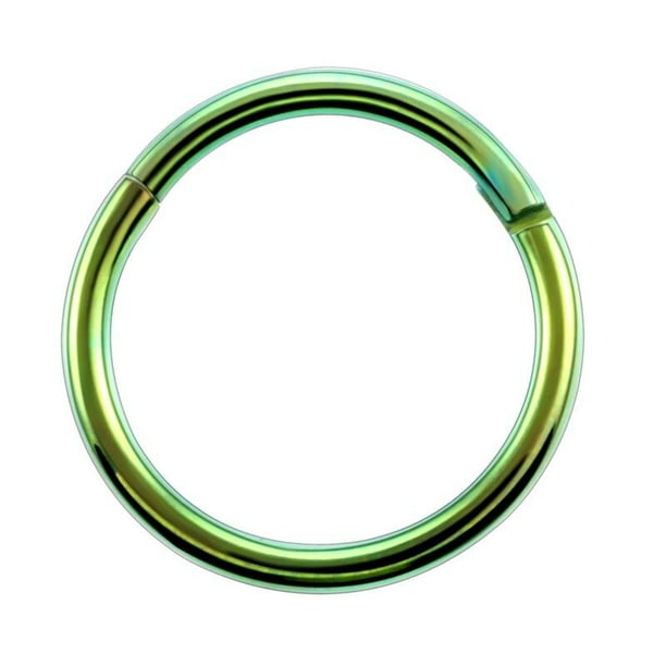 1PC G23 Anillo de nariz de segmento con bisagras de titanio 16gamp; 14g Clicker de pezón Oreja Cartílago Tragus Helix Piercing de labio Joyería de moda unisex Tan Jianjun unisex