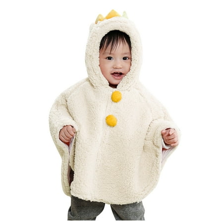 

nsendm Cape Outwear Coat Christmas Hooded Cloak Kids Princess Thick Warm Girls Baby Girls Coat&jacket Toddler 4t Coat White One Size