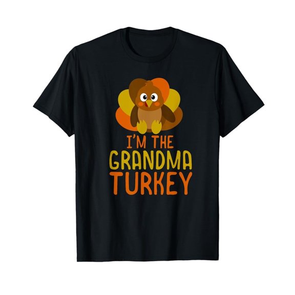 Funny Grandma Turkey Thanksgiving T-Shirt, Family Matching Tee, Cute Fall Holiday Shirt, Cozy Autumn Turkey Outfit