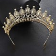thumbnail image 4 of 1 Set Unique Bride Crown Necklace Earring Set Elegant Jewelry Wedding Dress Accessories Costume Accessory for Women Female (Red), 4 of 4