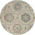 thumbnail image 1 of LR Resources VICTO81584IVO73RD 7 ft. x 3 in. Round Delicate Traditional Floral Area Rug, Ivory & Light Blue, 1 of 1