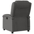 thumbnail image 2 of vidaXL Massage Recliner Chair Grey Real Leather, 2 of 5