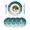 Teal, variant on Nautical Anchor Teal Green Round 13 Inch Placemats Set of 2, Coastal Ocean Ombre Striped HeatResistant Non Slip Place Mats for Dining Table, Wipeable Braided Kitchen Table Mats for Housewarming