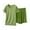 Green, variant on Pajama Set for Women Petite 2 Piece Soft Comfy Lounge Outfits Short Sleeve Pj Sleepwear Shorts Sets Loungewear Summer Casual