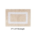thumbnail image 5 of Better Trends 3 Piece Bathroom Rugs Set 100% Cotton Soft Bath Mat Water Absorbent, Reversible, Machine Washable for Home, Bathroom Decor Toilet Base Contour Mat, Hotel Multi Collection - Sand/White, 5 of 7