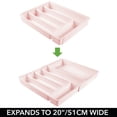thumbnail image 4 of Bandeja organizadora de almacenamiento con diseño en M para cubiertos, rosa claro o rubor, 4 of 8