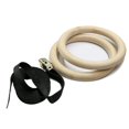 thumbnail image 3 of Wooden Gymnastic Rings,olympic Gym Rings With Strap, Fitness Rings, Exercise Rings, Gym Equipment For Pull Ups Strength Training Workout And Dips, 3 of 5