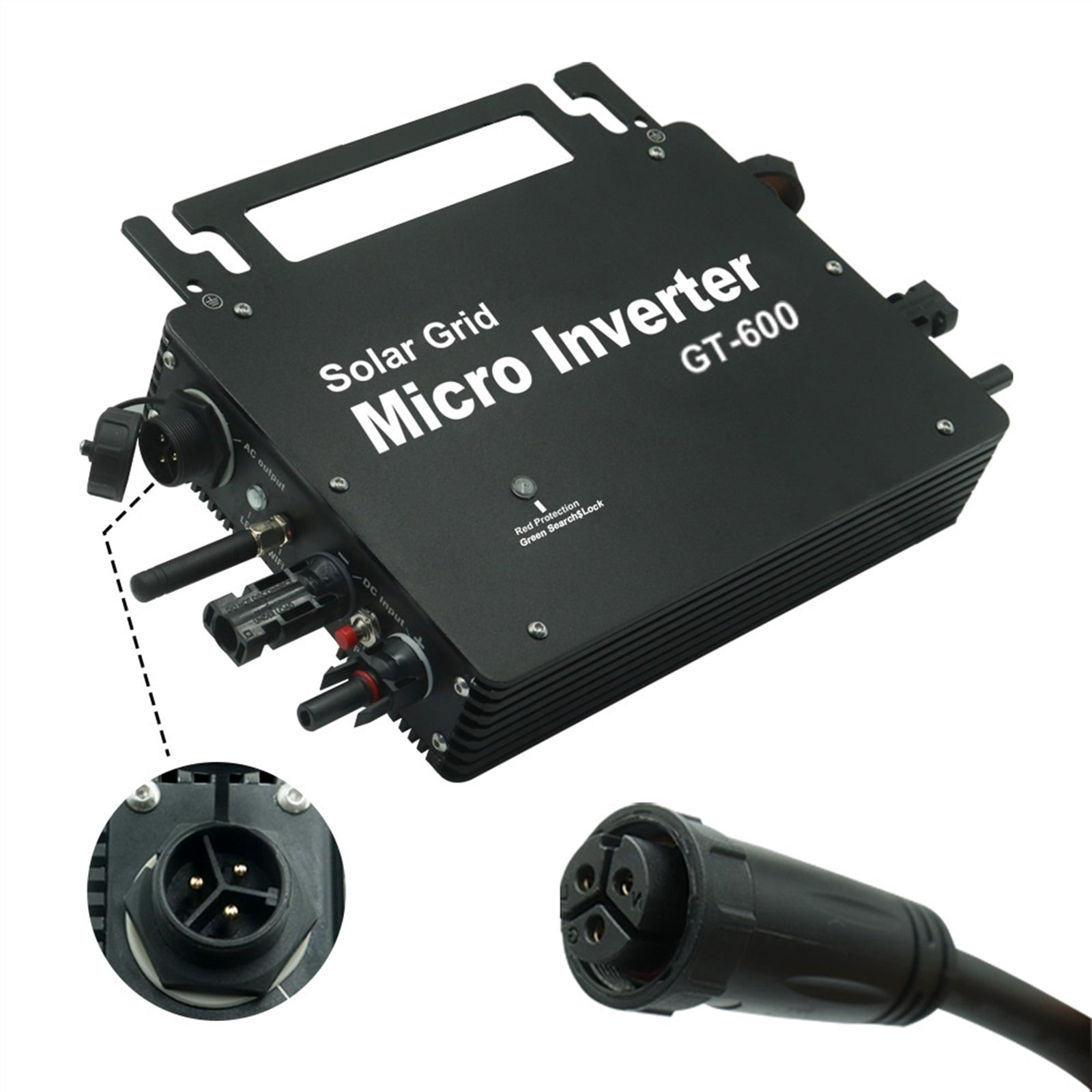 2023 Upgrade 600W Micro Inverter Solar Grid Tie Inverter Control Waterproof IP65 MPPT 110/220 Inverter Efficiency 99.5% ,Powerful Output