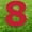 Red, variant on 20 x 15 in. Number 8 Yard Sign, Red