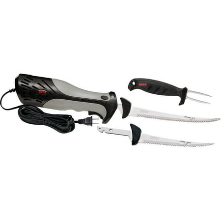 UPC: 0022677275444 | Rapala Heavy Duty Electric Fillet Knife Combo Pack – Black/Gray
