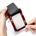 thumbnail image 7 of Luggage Tag, Travel Tags, Handbag Tag - Square PU Leather 2 Pack with Privacy Cover and Stainless Steel Ring - Suitable for Travel, Backpack, Handbag [Amazon Approved] Christmas Snowflakes, 7 of 7