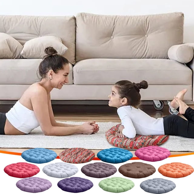 Elegantes Esteras de Tatami Cojines para el Suelo Almohadillas de Lino Suave MNFD