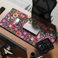 thumbnail image 2 of Long Mouse Pads for Desk,Pioneer Flower Floral Print Pattern Desk Mats on Top Of Desks, Desk Mouse Pad Extra Large with 3mm Non-Slip Base and Stitched Edge for Gaming,Office,Work,Home 35.4"x15.7", 2 of 6