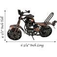 thumbnail image 2 of Metal Motorcycle Industrial Biker Chopper Office Desk Sculpture 7 Inch Retro Recycled Metal Classic Handmade Iron Bolts Nuts Motorcycle Unique Man Cave Art Decor Bike Chain (M6 Copper), 2 of 7