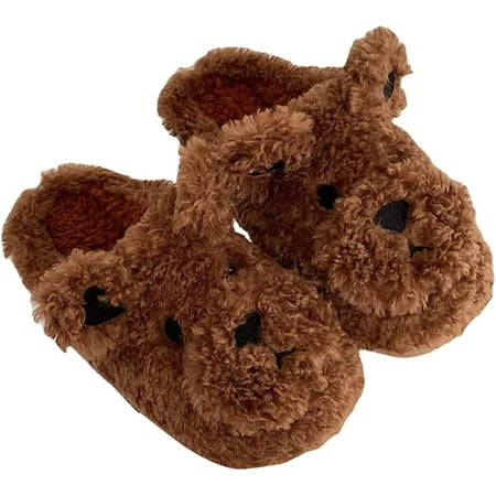 

CoCopeaunt Kawaii Dogs Slippers for Women Fluffy Warm House Slippers Fuzzy Slippers Women Cozy Plush Comfy Warm Slippers