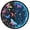 Black Large Iridescent Butterfly, variant on Dailycode Night Light Wall Clock Glow in The Dark 12 inch Battery Operated Silent Luminous Clocks, Slate Blue Ditsy Floral
