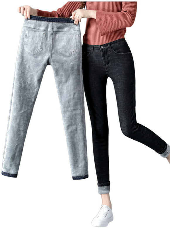 Elastisch rol maximaliseren Fleece Lined Skinny Jeans