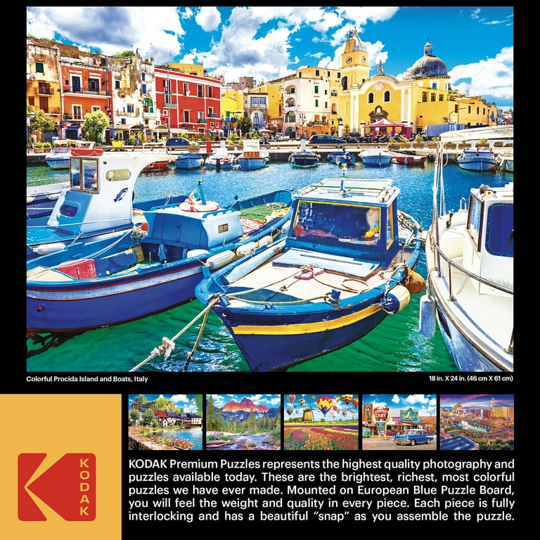 Cra-Z-Art Kodak 550-Piece Colorful Procida Island and Boats Jigsaw