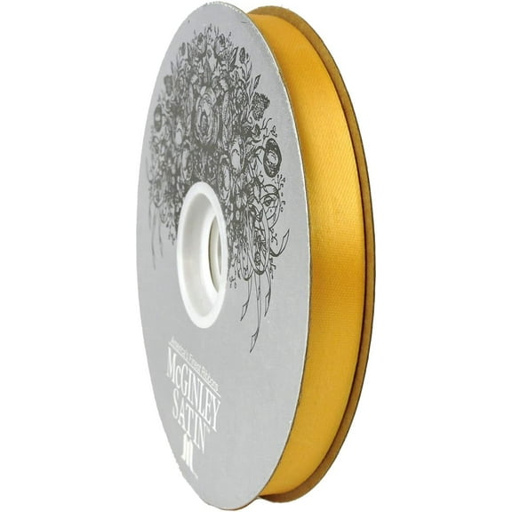 McGinley 100 Yards Orange Acetate Satin Ribbon, 9/16" W (282223-035)