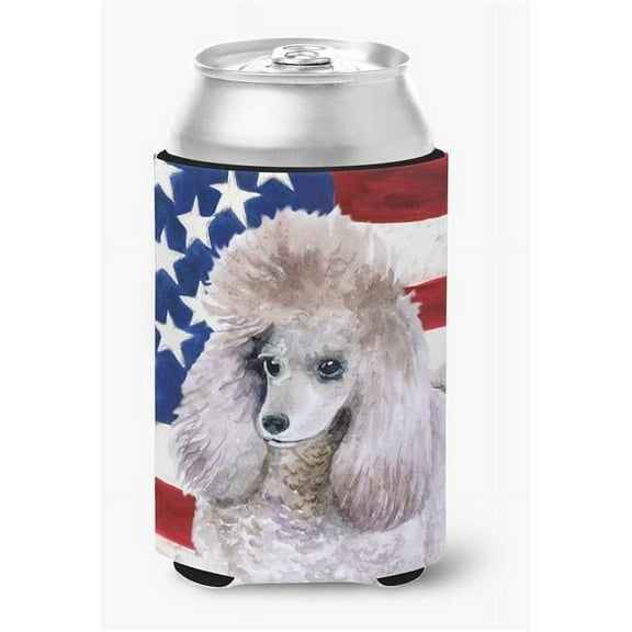 Poodle Patriotic Can or Bottle Hugger