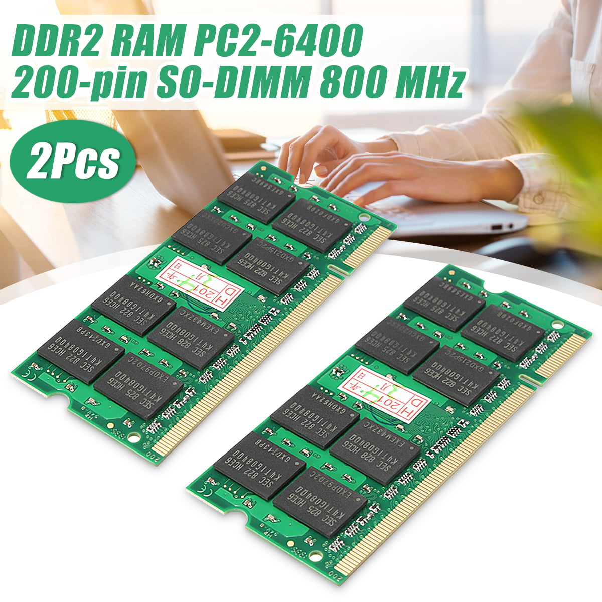 New PC2 4GB 2x2GB PC2-5300 DDR2-667 200pin Sodimm Laptop Memory RAM NON-ECC 