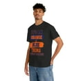 thumbnail image 5 of DJH Apparel | It's An Orange & Blue Thing Colorway Unisex Cotton T-shirt, 5 of 7