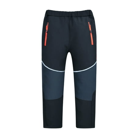 

THE WILD Casual Pretty Kids Baby Boys Girls Patchwork Ski Suit Pocket Thicken Warm Trouser Pants
