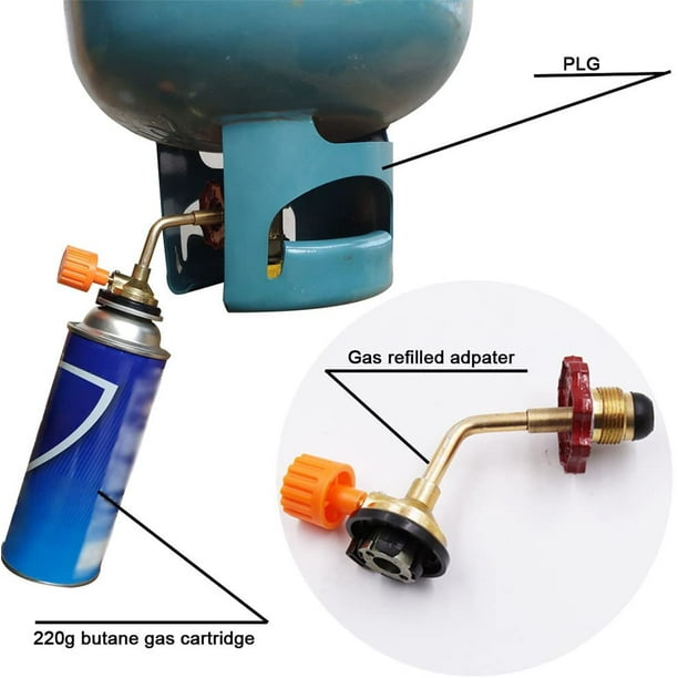Adaptateur de recharge de propane pour réservoir de gaz, connecteur de  bouteille de propane, adaptateur de connecteur de recharge pour gaz de  recharge haute pression pour grille de camping 
