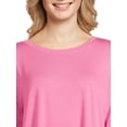 thumbnail image 4 of Time and Tru Women's and Women’s Plus Crewneck Tunic Tee with Short Sleeves, Sizes S-3XL, 4 of 5
