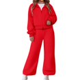 thumbnail image 3 of Coerni Boys Girls Sweatsuit Set 2 Piece Fleece Zip Up Hoodi𝐞+Jogger Sweatpants Cozy Activewear for Kids Fall Winter Clothes Suit, 3 of 7