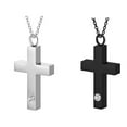 thumbnail image 5 of 2Pieces Pet Ashes Holders Necklace Crossed Shape Cremation Pendant Jewelry for Loving Pet Owners and Religious Followers, 5 of 8