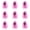 Pink, variant on 30Pcs Glow in The Dark Mini Ghosts Figures Halloween Decoration, Cute Resin Luminous Ghosts Statue, Micro Landscape Creative Decoration for Home Desktop Garden Party Shelf 0.6x0.8 Inch Pink