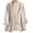 Beige, variant on Cotton Linen Blazer Women Lapel V Neck Lightweight Suit Jacket Button Down Long Sleeve Casual Loose Outwear With Pockets (XL, Beige)