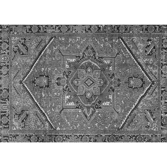 Ahgly Company Indoor Rectangle Persian Gray Traditional Area Rugs, 5' x 7'