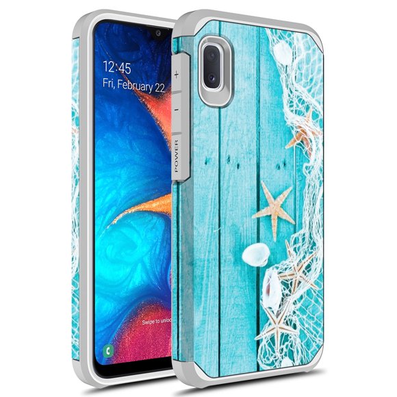 Samsung Galaxy A10E Case, Rosebono Slim Hybrid Shockproof Hard Cover Graphic Fashion Colorful Skin Cover Armor Case For Samsung Galaxy A10E (Starfish)