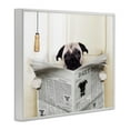 thumbnail image 3 of Stupell Industries Pug Reading Newspaper in Bathroom, 24 x 30,Design by In House, 3 of 5