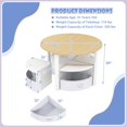 thumbnail image 3 of Costway 5 Piece Kids Play Table and Chairs Set Round Nesting Table Toddler Furniture Natural, 3 of 10