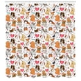thumbnail image 3 of Ambesonne Dog Lover Shower Curtain, Bullterrier with Doberman, 69"Wx70"L, Multicolor, 3 of 3