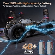 DEERC 9309E All Terrain Fast RC Cars for Adults 42KPH,4WD Electric Off-Road Remote Control Monster Truck,2.4Ghz High Speed Car,Waterproof Truck with 2 Batteries