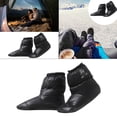 thumbnail image 4 of Zapatillas De Plumón De Pato Para Acampar Al Aire Libre Zapatos De Calcetín Botas Más Cálidas Botines Negro M SM SunniMix Pantuflas Blancas De Plumas, 4 of 7