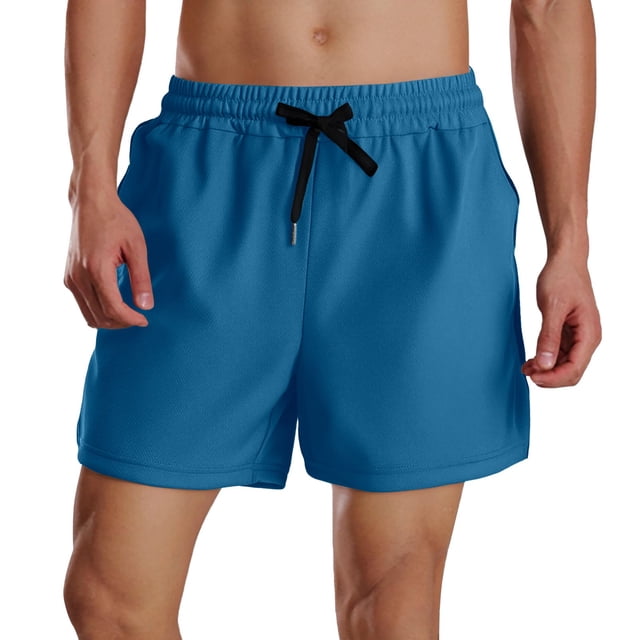 Men's Outdoor Shorts - Loose Fit Zippered Pockets, Polyester, Spring/Summer Sports, Sizes XS-XL (Waist 68-84cm)