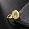 thumbnail image 3 of Chunky Gold Rings - Signet Sings for Women, Dome Ring, 3 of 5