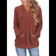 thumbnail image 3 of Suéteres de Mujer, Sudaderas con Capucha de Larga de Otoño, Sudaderas para Mujer, Ropa Informal Holgada de Moda Marrón L, 3 of 7