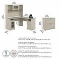 thumbnail image 6 of Cabot L Desk with Hutch and File Cabinet in Linen White Oak - Engineered Wood, 6 of 7