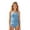 Light Blue-B, variant on XINXIAOO Girls Spaghetti Strap Tankini Two Piece Swimsuit Side Drawstring Solid Quick Dry Bathing Suit Summer Swimwear for Kids Girls 15-16 Years