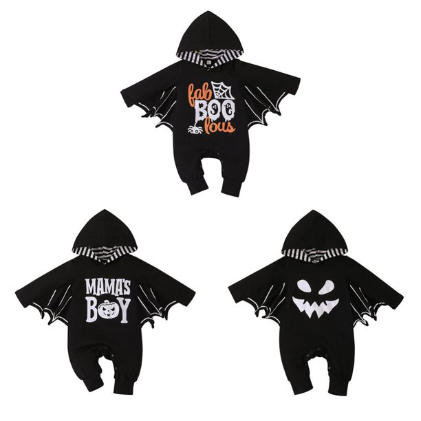 SYNPOS Newborn Outfits Infant Baby Girl Boy Halloween Bat Cosplay